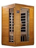 Dynamic Andora 2 Person Low EMF 6 Heating Panel Infrared Therapy Wood Dry Heat Sauna with MP3 Aux photo